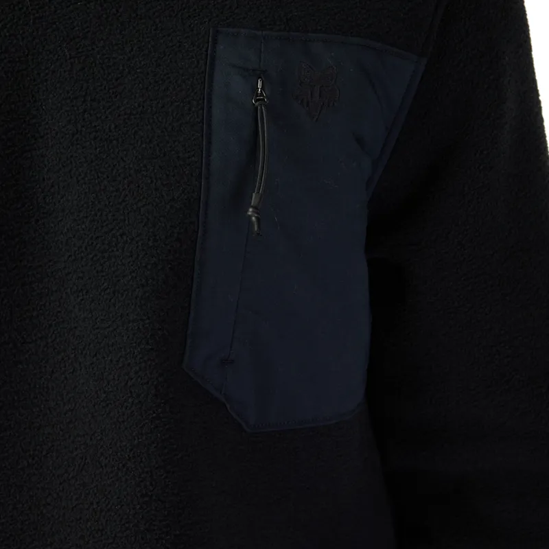 Fox Survivalist Sherpa Fleece Crew Sweatshirt in Black-3